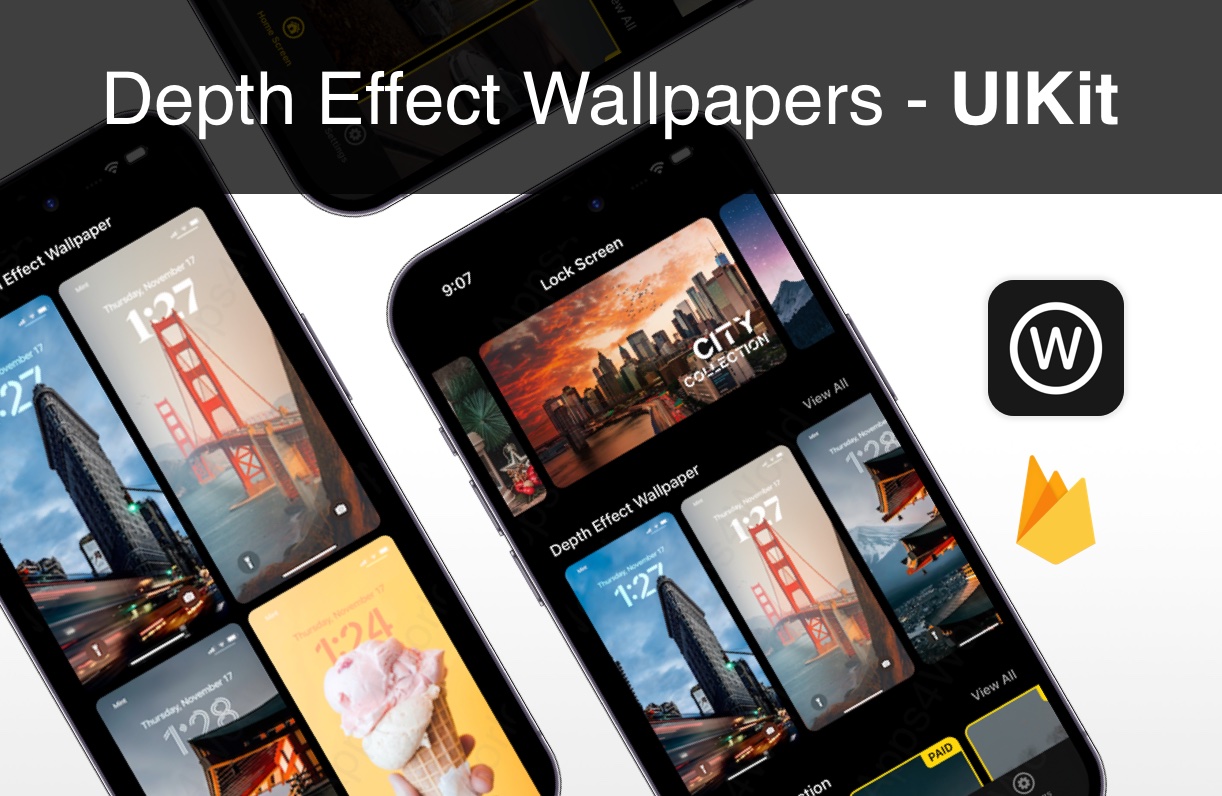 Depth Effect Wallpapers iOS app template